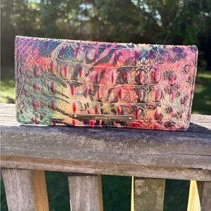Brahmin shapeshifter Multicolor Croc-Embossed Wallet